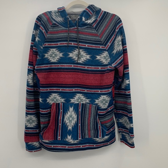 Brooklyn Cloth Men's Desert Hooded Sweatshirt Buckle Aztec Southwestern Size M - Picture 1 of 5